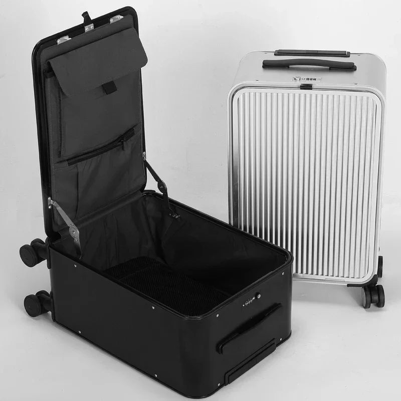 Elegante Valparaíso aluminium reiskoffer, luxe bagage met hardcase bescherming en soepele spinnerwielen.