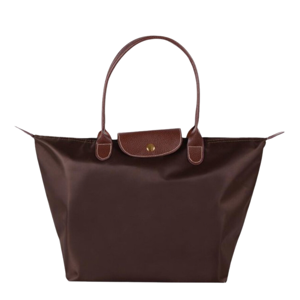Waterafstotende handtas voor dames met handige handvatten en moderne afwerking.
