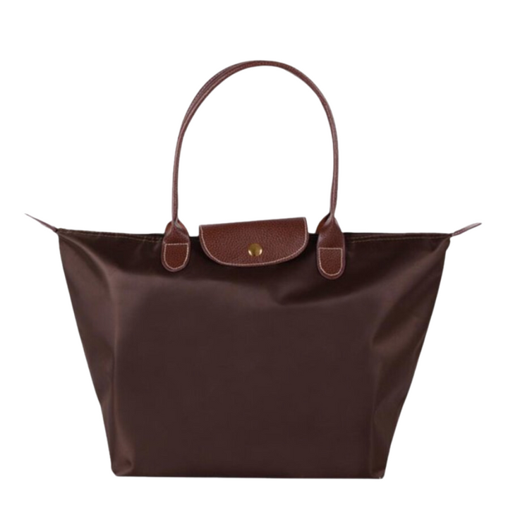 Waterafstotende handtas voor dames met handige handvatten en moderne afwerking.