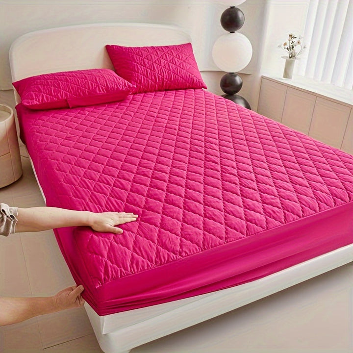 Luxe waterdichte matrasbeschermer, gewatteerd en ademend, voor superieur slaapcomfort en matrasbescherming.
