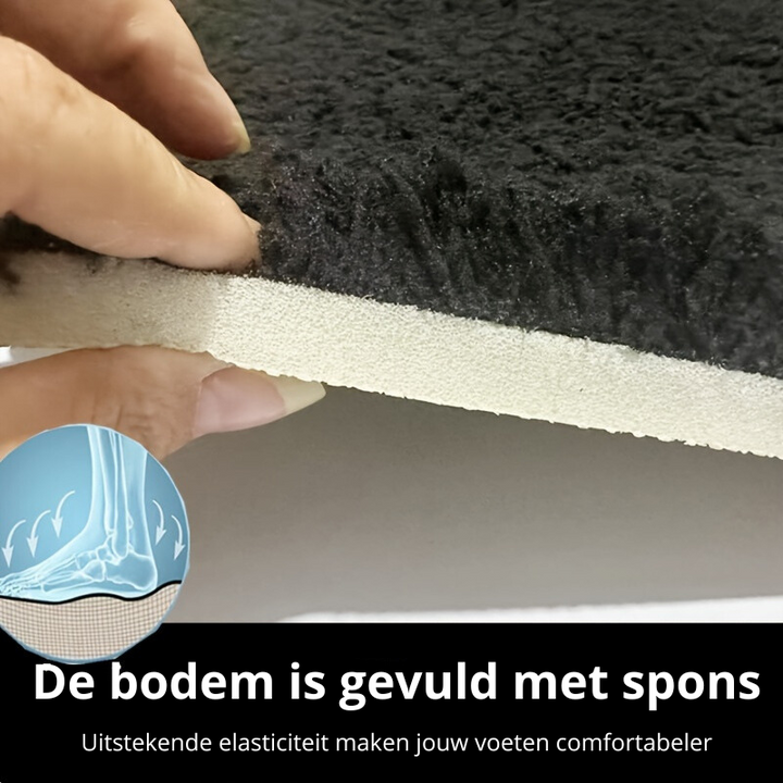 Geometrische polyester badmat Serenity, zacht en antislip voor een stijlvolle badkamer.