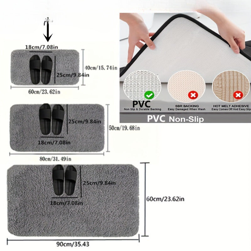 Comfortabele antislip badmat met luxe uitstraling, ideaal voor moderne badkamers.
