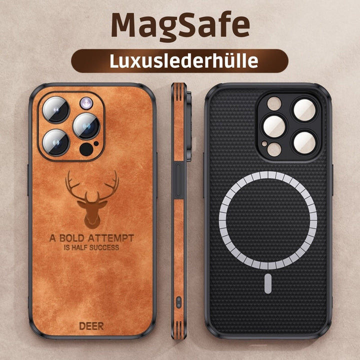 Levendig blauw leren telefoonhoesje, biedt complete krasbestendige bescherming.