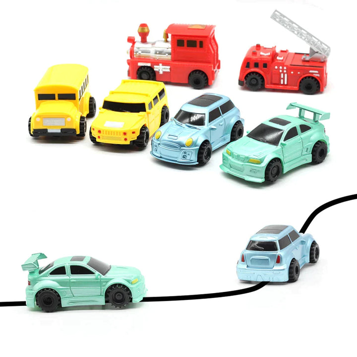 Lijnvolgende schoolbus speelgoedauto. Interactief speelgoed dat kinderfantasie en leerplezier stimuleert.