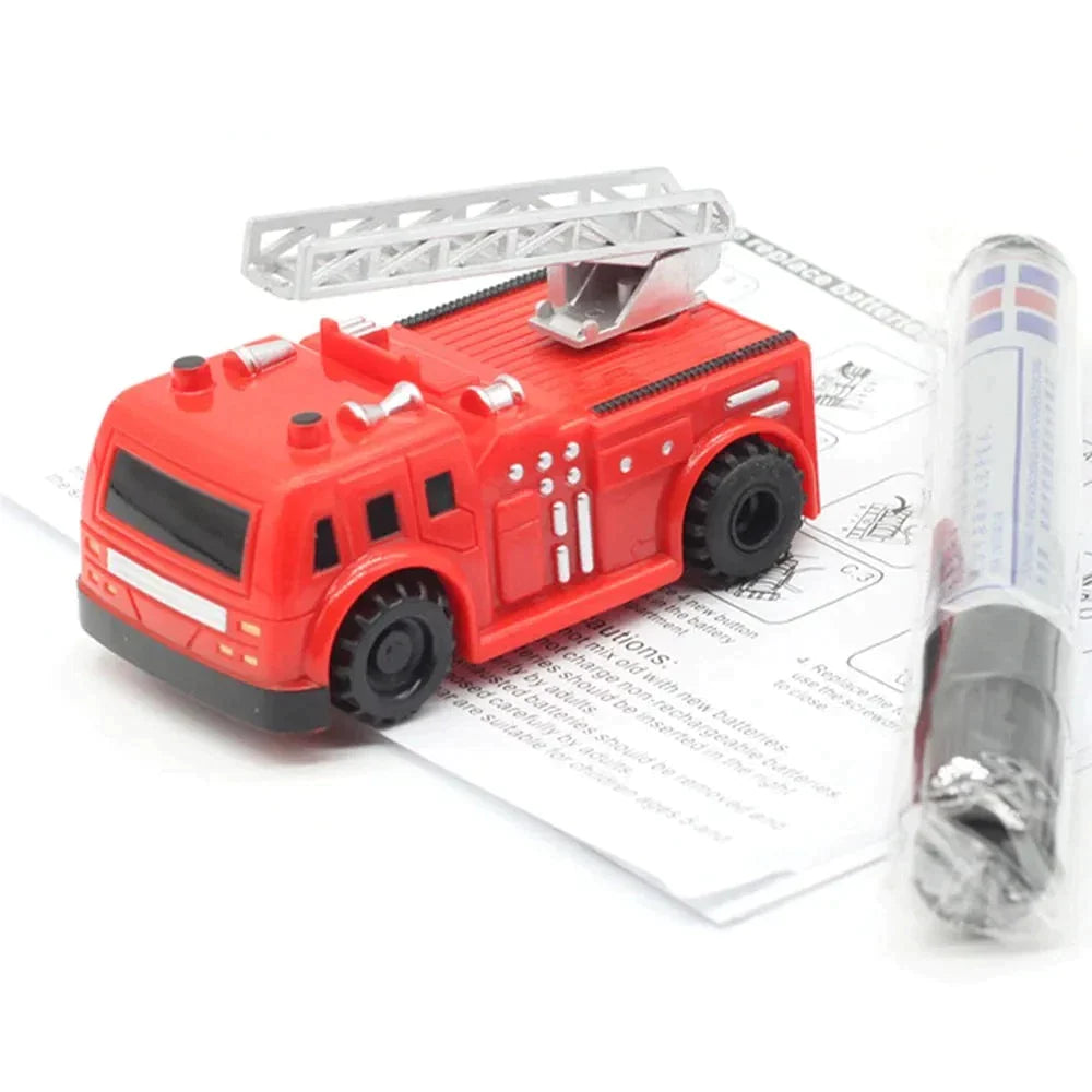 Dynamische sportwagen speelgoedauto. Lijnvolgend interactief speelgoed; een creatief cadeau voor kinderen.