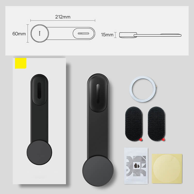 Elegant design magnetische telefoonhouder voor auto-interieur; perfect voor draadloos opladen onderweg.
