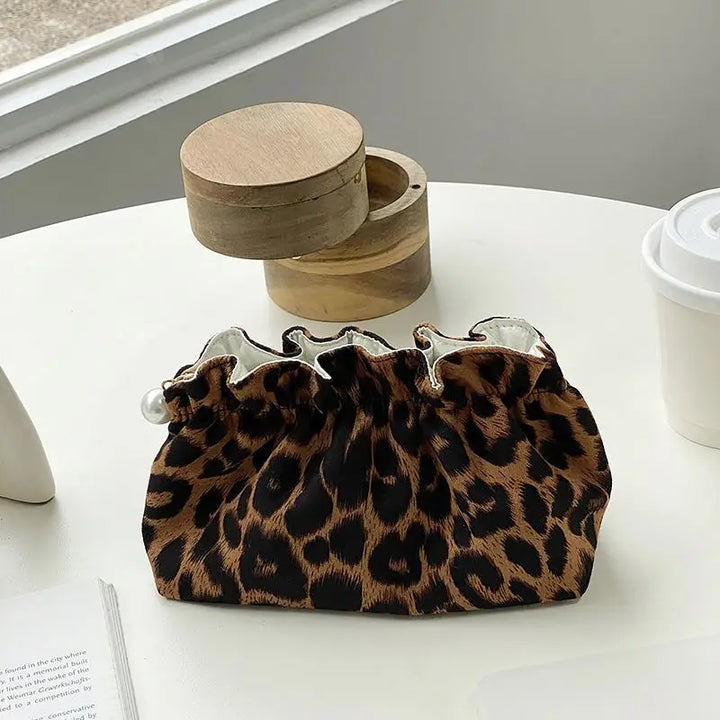 Stijlvolle Cosmetische Pouch met Ruches Detail