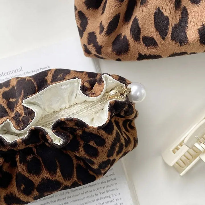 Stijlvolle Cosmetische Pouch met Ruches Detail