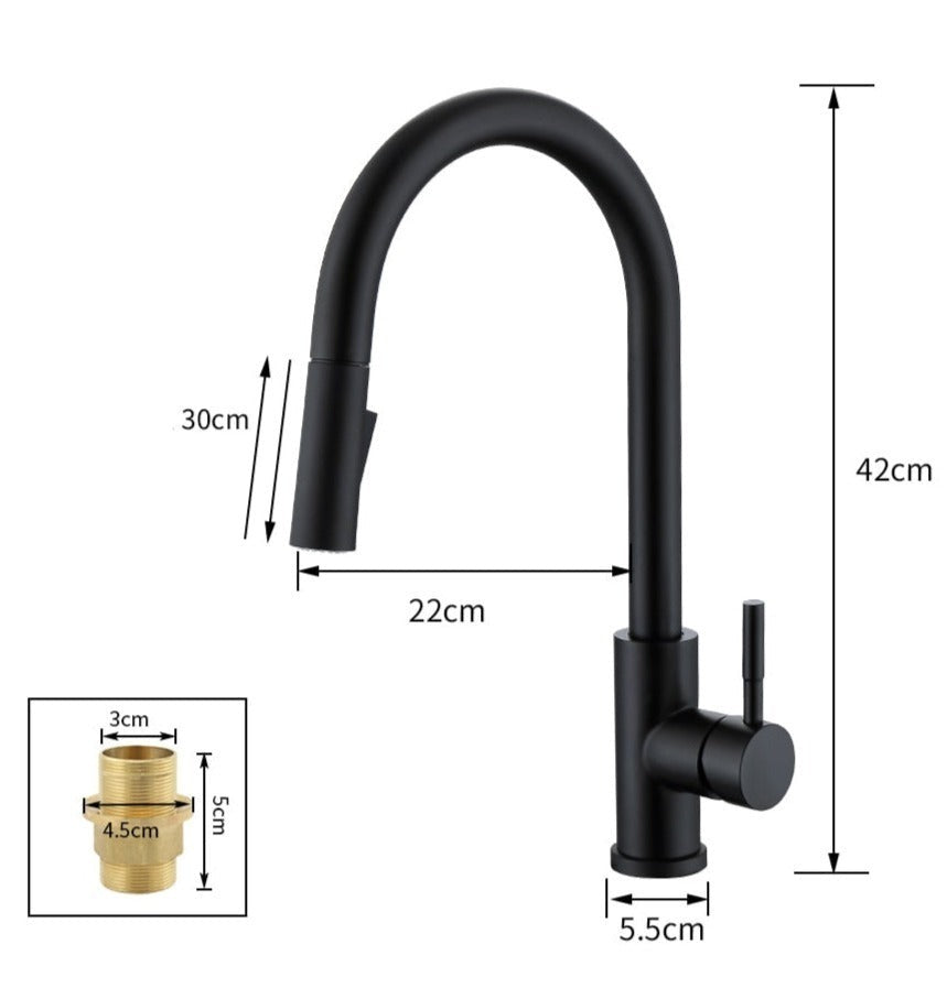Innovatieve handsfree MALORIA keukenkraan. Bewegingssensor zorgt voor een hygiënische en moderne keuken.