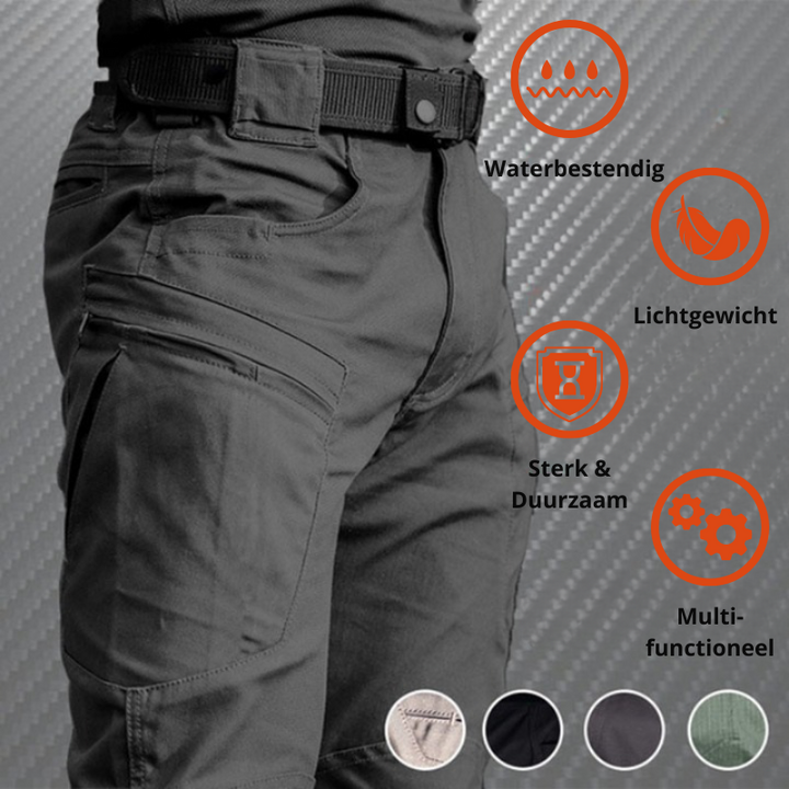 Duurzame Mannen Cargo Broek Eddy voor outdoor avonturen. Functionele heren broek met handige zakken.