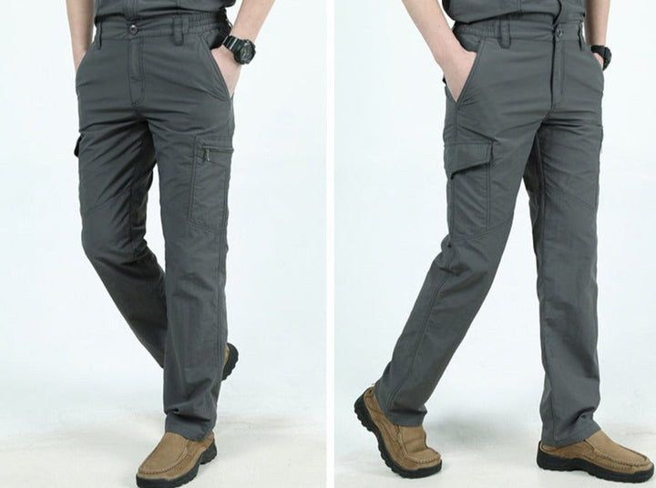 Functionele Mannen Cargo Broek Eddy met ruime cargo zakken, praktische heren broek voor actieve mannen.