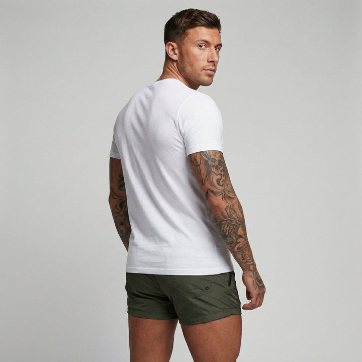 Comfortabele stretch zwembroek voor mannen, ideaal voor zomerse dagen, zwemmen en sportieve activiteiten.