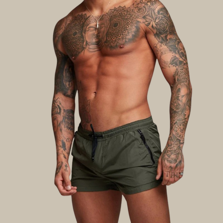 Sneldrogende, stijlvolle mannen zwemshort met stretch voor optimaal comfort tijdens vakantie en strand.