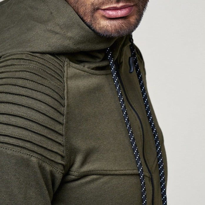 Veelzijdig mannen trainingspak met hoodie, perfect als sportkleding of comfortabele vrijetijdsoutfit voor heren.