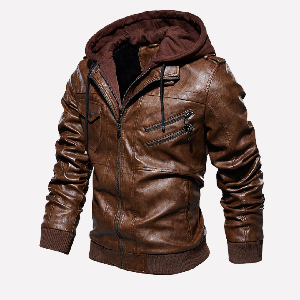 Hoogwaardige, warme heren winterjas met comfortabele bontkraag voor optimale bescherming tegen de kou.