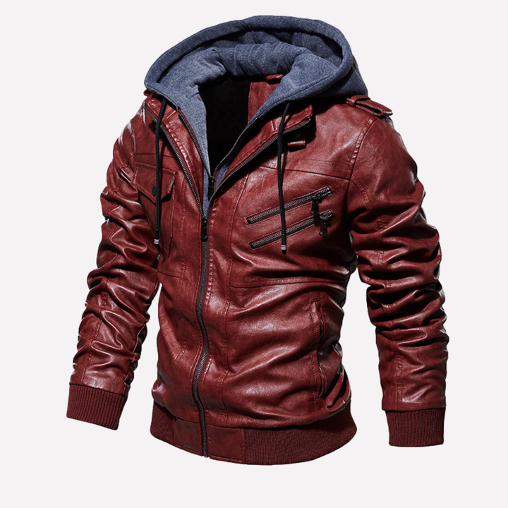 Veelzijdige mannen winterjas met bontkraag; geschikt als stijlvolle bovenkleding voor herfst en winter.