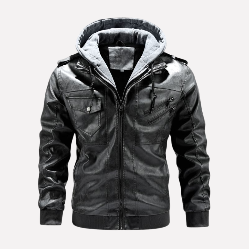 Lange, modieuze heren winterjas met bontkraag. Stijlvolle en warme buitenkleding voor elke man.