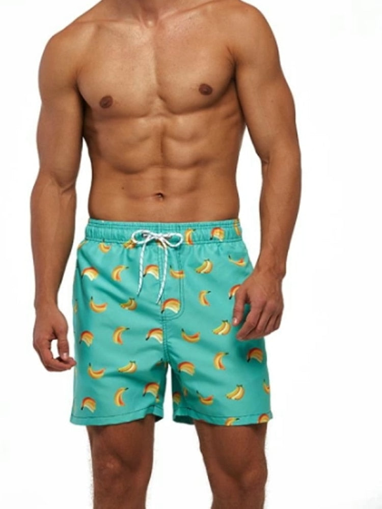 Mannen zwembroek met opvallende grafische print, ideaal voor strand en zomer vakantie.