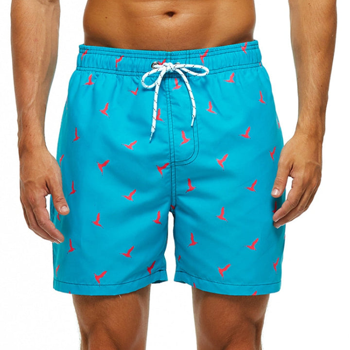 Mannen zwembroek, opvallende print, ideaal voor een relaxte zomervakantie.