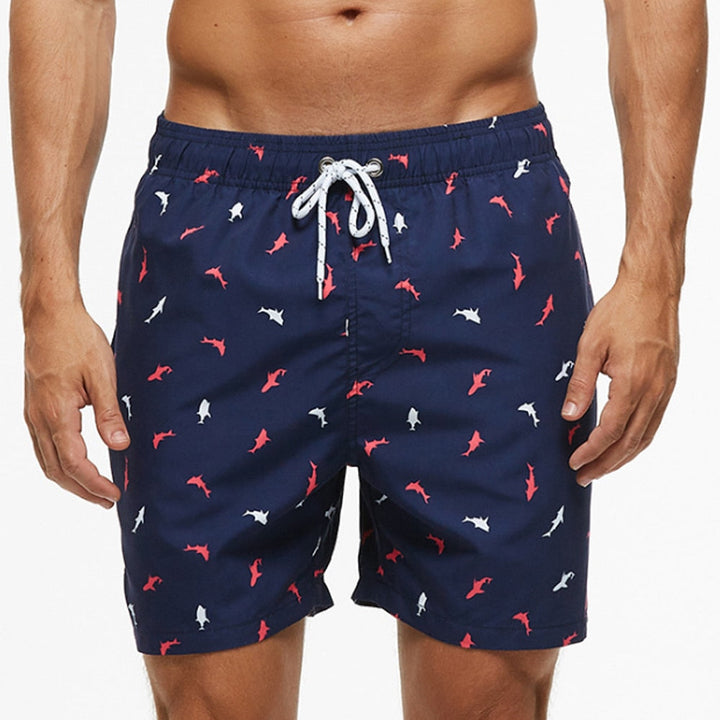 Comfortabele heren zwembroek met stijlvolle print, perfect voor zwembad en strand.