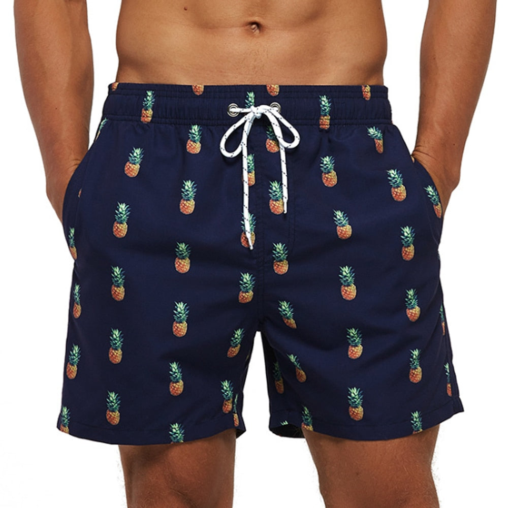 Zomerse mannen zwembroek met moderne print, optimale bewegingsvrijheid en stijl.