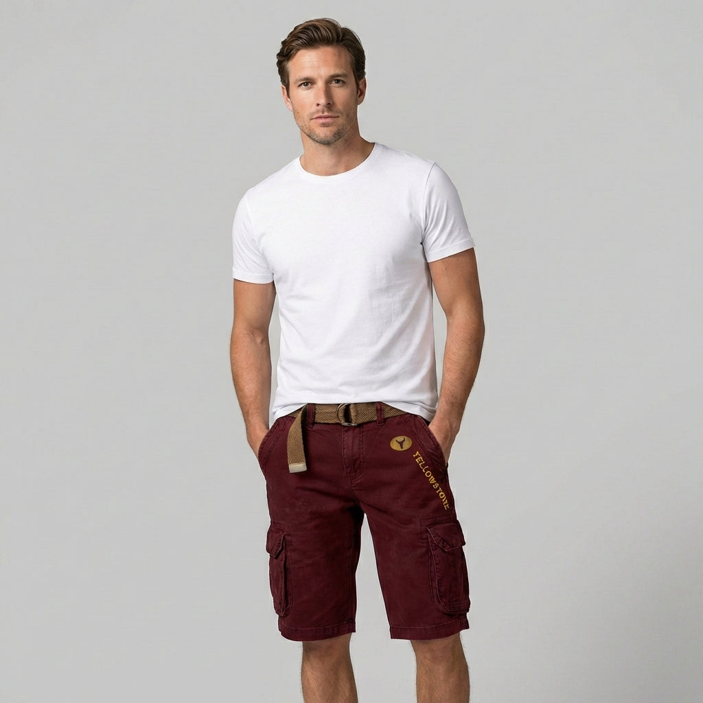 Moderne heren cargo korte broek met een relaxte pasvorm, functioneel voor outdoor en stijlvol voor casual.