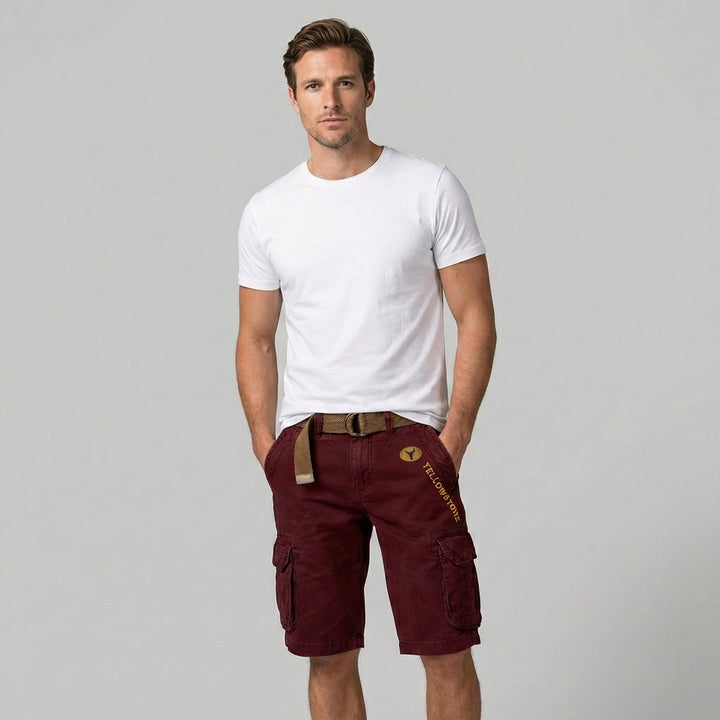 Moderne heren cargo korte broek met een relaxte pasvorm, functioneel voor outdoor en stijlvol voor casual.