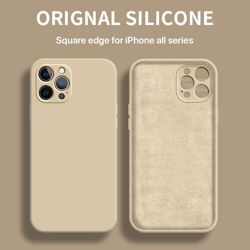 Blauw siliconen iPhone 12 hoesje, zachte fullcover telefoonhoes.