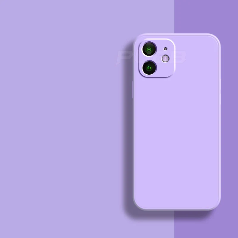 Geel mat siliconen iPhone 13 hoesje, kleurrijke fullcover bescherming.
