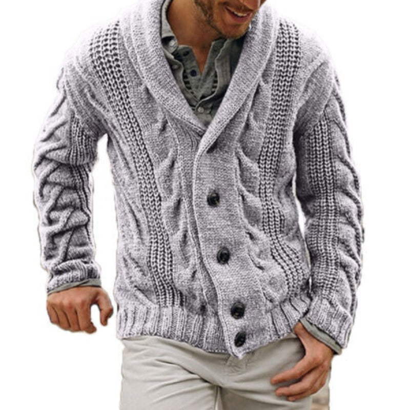 Stijlvol gebreid heren vest met knopen in casual wintermode stijl