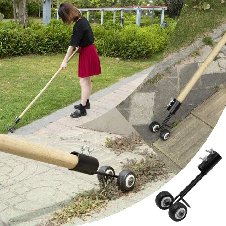 Ergonomische onkruidwieder voor terras en tuin onderhoud tussen tegels