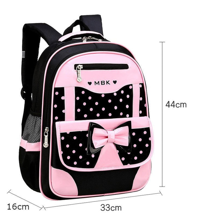 Leuke meisjes rugzak met vrolijke stippenprint, de perfecte en comfortabele schooltas voor kinderen.