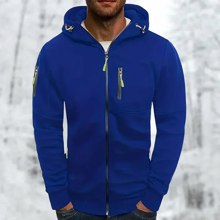 MetroFlex stijlvolle heren hoodie met ritssluiting, comfortabel en casual voor dagelijks gebruik.
