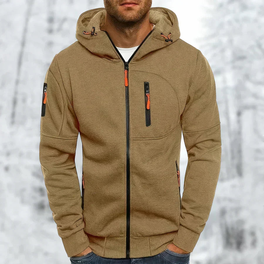 Hoymans MetroFlex hoodie, comfortabel heren vest met ritssluiting, ideaal voor casual mode.