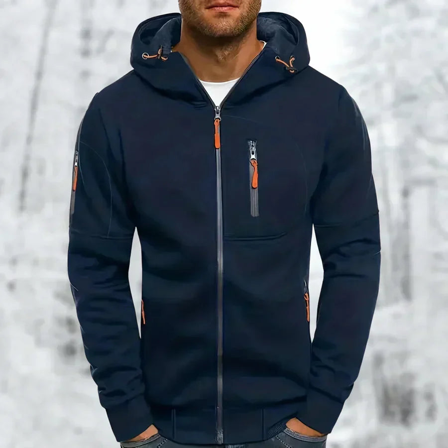 Comfortabele MetroFlex herenvest met ritssluiting, geschikt voor een stijlvolle, casual outfit.