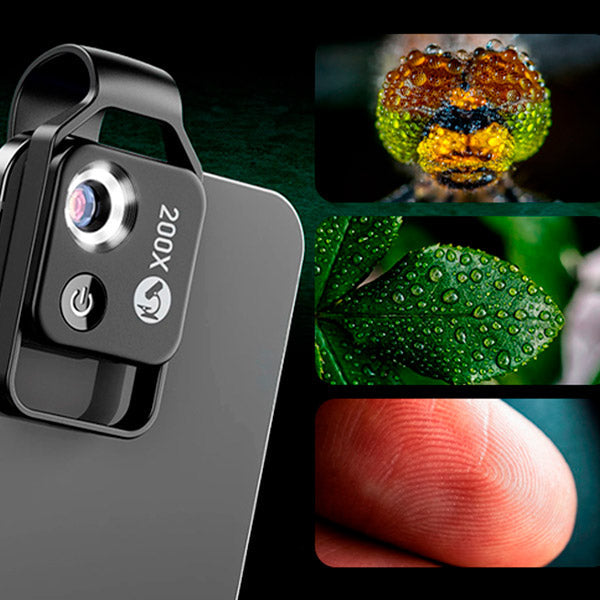 De MicroZoom, een draagbare mini microscoop lens die je smartphone verandert in een krachtige tool voor micro-onderzoek.
