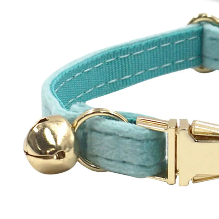 Kleine Bluetooth kattenhalsband tracker met bel voor veilige lokalisatie en anti-verlies functionaliteit.