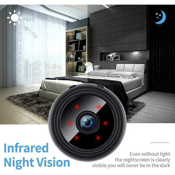 Compacte wifi bewakingscamera met helder nachtzicht en HD-videokwaliteit. Perfect voor 24/7 beveiliging.