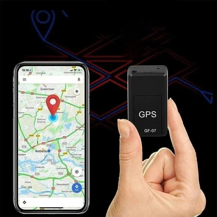 Klein formaat GPS tracker voor voertuigen, directe locatie info, geen abonnement.