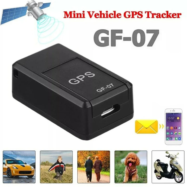 Compacte draadloze GPS tracker, magnetisch te bevestigen voor realtime voertuigtracking en antidiefstal zonder abonnementskosten.