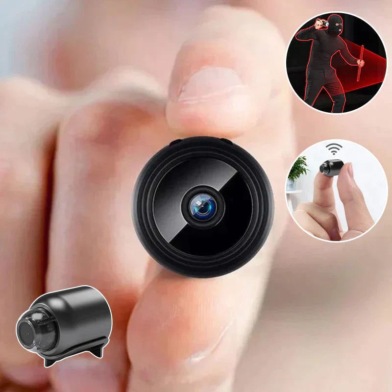 Compacte beveiligingscamera met nachtzicht en bewegingsdetectie, perfect voor 24/7 bewaking via WiFi. Volledige controle.