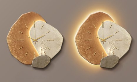 Minimalistische stille wandklok van NordiqTime, modern design, ideaal voor woonkamer of slaapkamer.