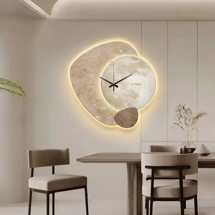 NordiqTime wandklok: hout en metaal, Scandinavisch minimalistisch design, verfraait elke woonkamer.