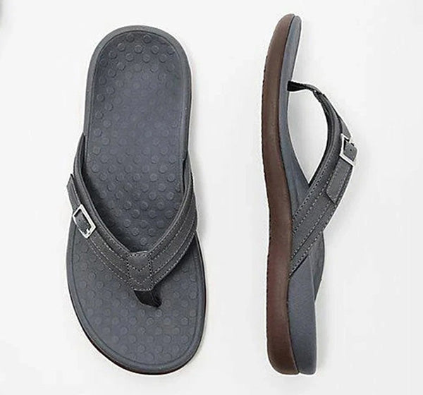 Antislipzool van orthopedische Mira dames teenslippers, voor veiligheid en stabiliteit op strand of thuis.