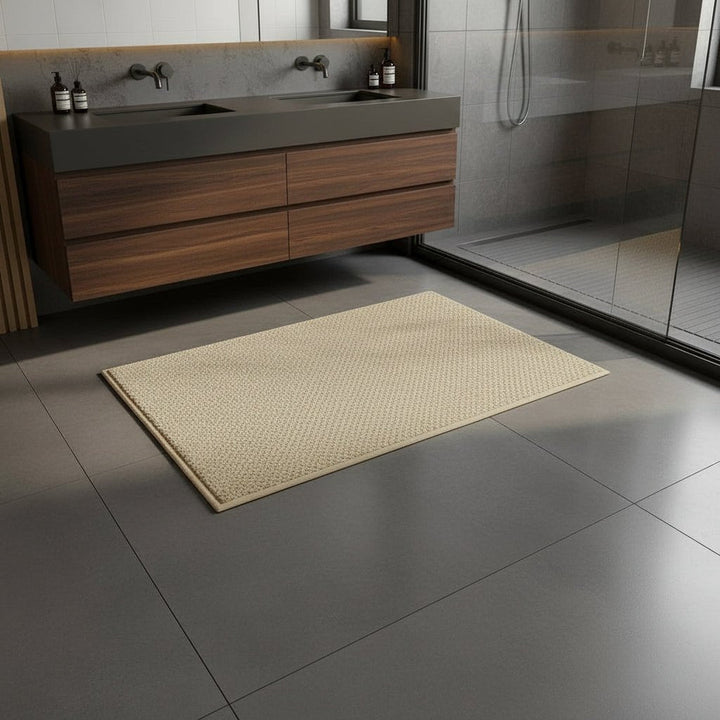 Stijlvolle entree deurmat met modern design, perfect voor een schone en uitnodigende hal. Huisdecoratie.