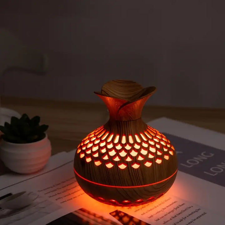 AromaBloom aroma diffuser met sfeerlicht voor thuis, kantoor of slaapkamer ontspanning.