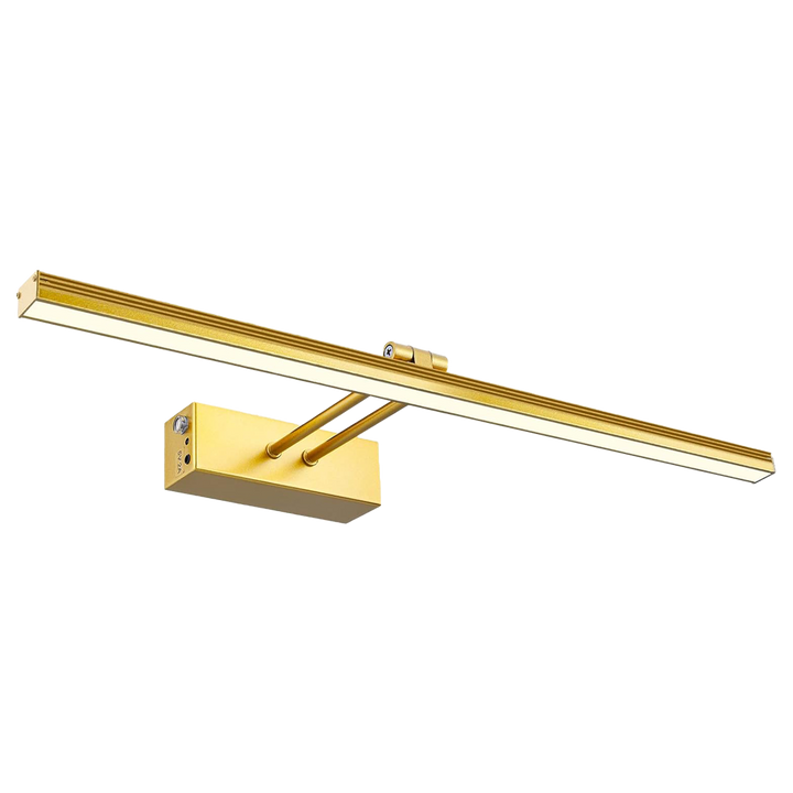 Gouden DecorLight LED wandlamp, dimbaar voor sfeerverlichting. Moderne binnenverlichting met afstandsbediening.