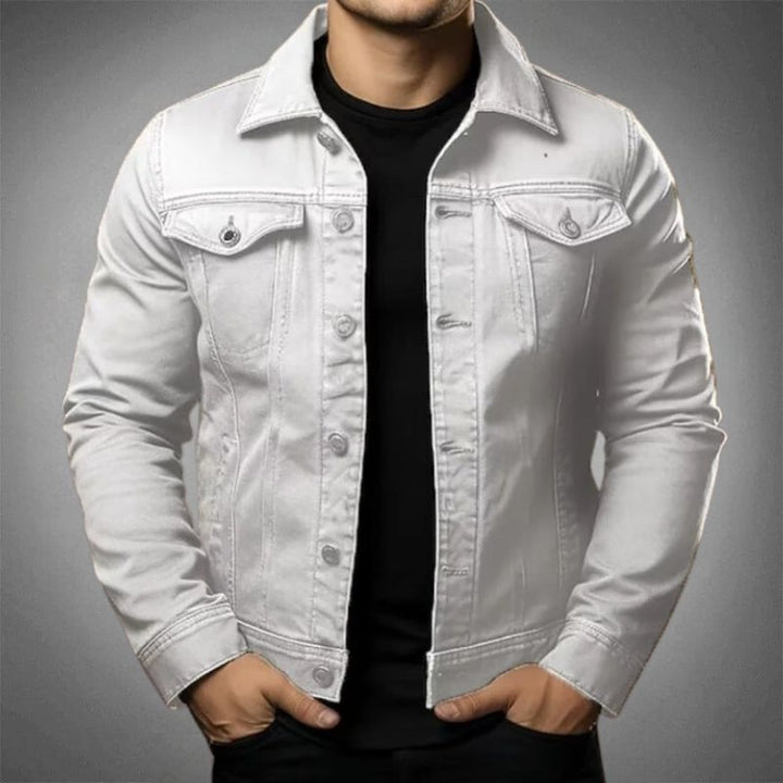 "Moderne heren denim jas voor dagelijkse en speciale gelegenheden, hoogwaardig denim, stijlvol en comfortabel."