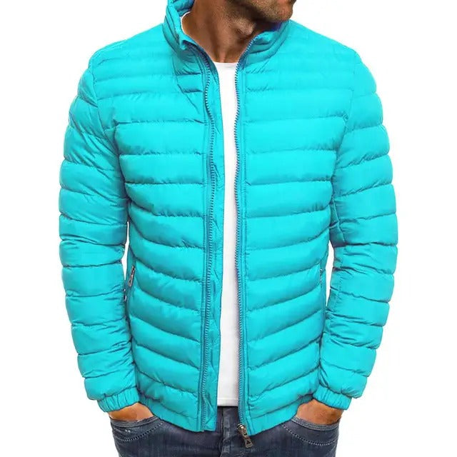 Casual heren zomerjas 'Lennart' in lichte stof met opstaande kraag. Perfecte bovenkleding voor warmer weer.