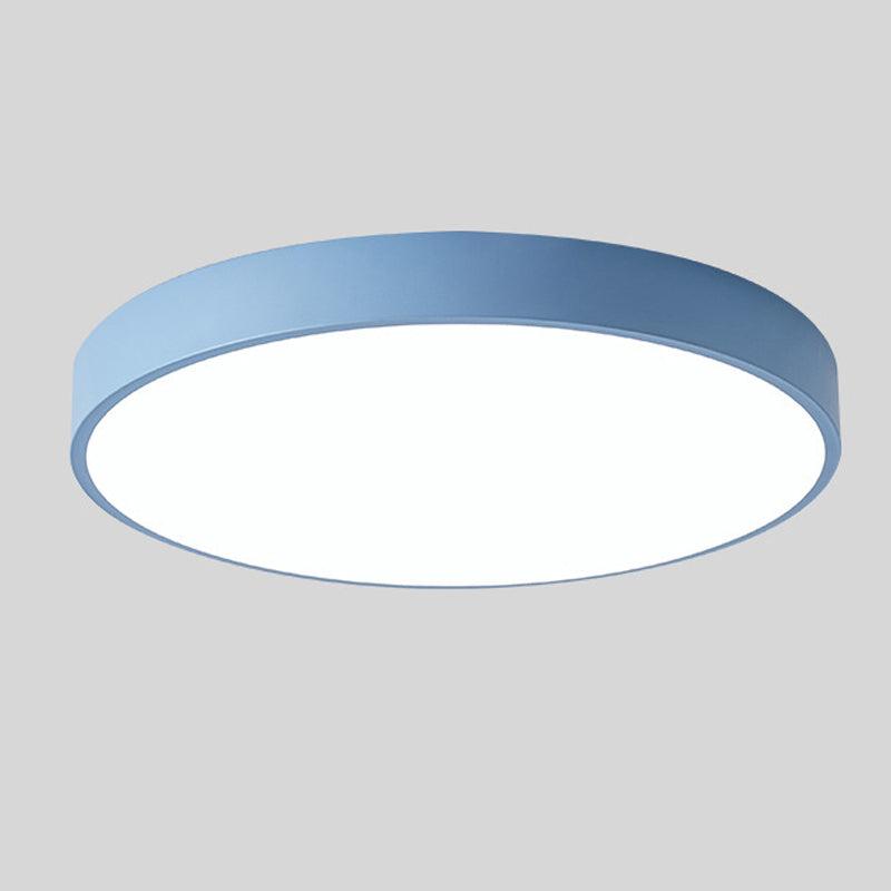 Zachte Macaron plafondlamp, rond design met hout en energiezuinige LED verlichting.
